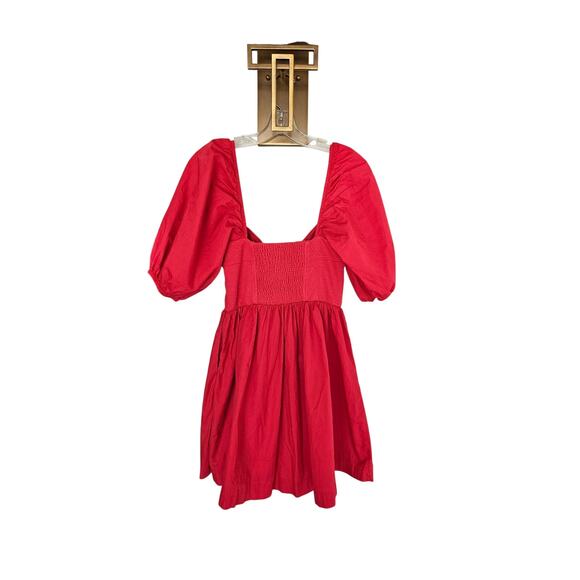 Maeve by Anthropologie Pink Puff Sleeve Button Front Mini Dress Size Small - Picture 12 of 15